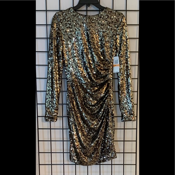 2X “HOST PICK” Dress The Population Sequined Animal Print Dress - Picture 5 of 8